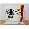 Image 1 : Doubled Sided Shell Promotional Plastic Hanging Sign : "TLO Protect your Oil" & "TLO Lube - Oil - Fi