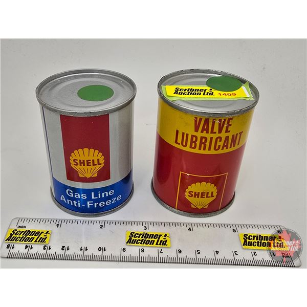 SHELL Gas Line Anti-Freeze Tin & Valve Lubricant (Both Full)