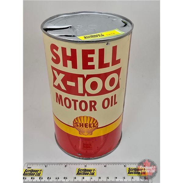 OIL CAN : SHELL X-100 Motor Oil
