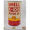 Image 2 : OIL CAN : SHELL X-100 Motor Oil