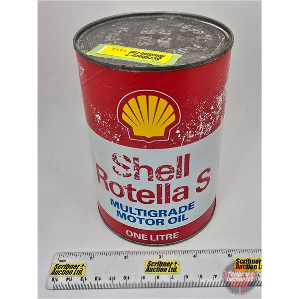OIL CAN : SHELL Rotella S Multigrade Motor Oil (Cardboard)