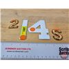 Image 2 : Enamel Numbers : 1 & 4 c/w Plastic #2 & S