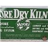 Image 3 : Single Side Porcelain Sign "MOORE DRY KILN CO." (7"H x 14-3/4"W)