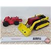 Image 1 : Construction Toy Combo (2) includes Hubley Crawler Loader/Dozer (4"H x 5-1/4"W x 10-1/4"D)