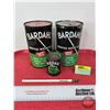 Image 1 : BARDAHL Oil Cans (3) (Smallest One is Full!) + Pencil (Larger Measures: 6-1/2"H x 4"Dia)