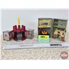Image 1 : Distributor Cap & Oil Can "Micro Machines Toy Garage" (Can Measures: 4-1/2"H)