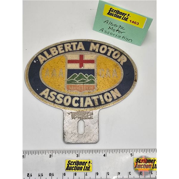 Alberta Motor Association : Aluminum Licence Plate Topper (4-1/2"H x 4-3/4"W)