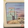 Image 2 : Framed Limited Edition Print : CN Train & Grain Elevators #83/350 (Frame Measures: 20"H x 25"W)
