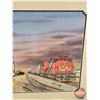 Image 3 : Framed Limited Edition Print : CN Train & Grain Elevators #83/350 (Frame Measures: 20"H x 25"W)