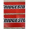 Image 3 : Single Side Tin : BRIDGESTONE : Store Tire Display Signs (2) (4"H x 12-1/2"W)