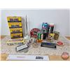 Image 1 : Collector Combo : Orange Juice Tin Bank; Mickey Mouse Juice Glass; Tootsie Roll Bank; Seal-A-Wax Box