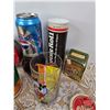 Image 8 : Collector Combo : Orange Juice Tin Bank; Mickey Mouse Juice Glass; Tootsie Roll Bank; Seal-A-Wax Box