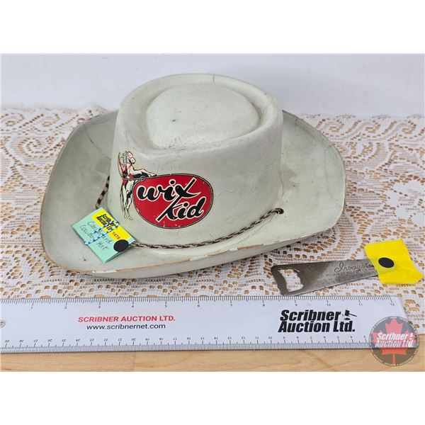 WIX Kid Cardboard Hat with String & Iroquois Bottle Opener
