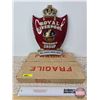 Image 1 : ROYAL LIVERPOOL Insurance Group Sign (Plastic Face / Cardboard Back) (w/Orig Box) (13-1/4"H x 9-1/4"