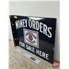Image 2 : Double Side Porcelain Flange Sign "MONEY ORDERS FOR SALE HERE" "AMERICAN EXPRESS" (Heavy) (13-1/2"H 