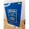 Image 2 : ATLAS Combo: Oil Seals and Wheel Bearings Shop Cabinet & Brake Fluid Tin (Cabinet Measures: 22-1/2"H