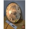 Image 3 : WILLARD BATTERIES Electric Light Up Wall Clock (Neon-Ray) (Faded / Glass Cracked) Works (Note: Only 
