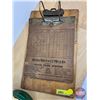 Image 2 : Metal Stencil Letters & Wood Clipboard (Clipboard Measures: 14-1/2" x 9")