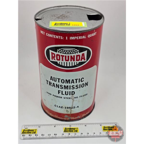 Oil Can : Rotunda Automatic Transmission Fluid (6-1/2"H x 4"Dia)