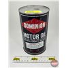 Image 1 : Oil Can : DOMINION Motor Oil (6-1/2"H x 4"Dia)