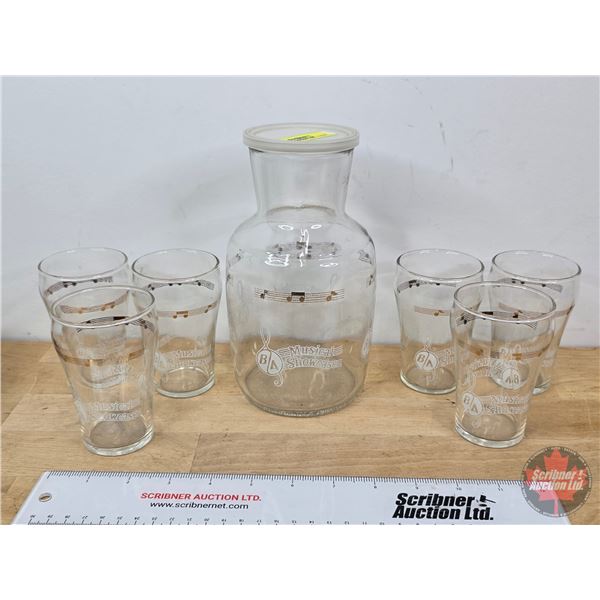 B/A Musical Showcase Decanter & Drinking Glass Set (Decanter is hard to find) (Musical Showcase on C
