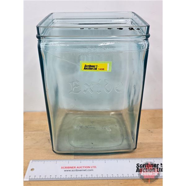EXIDE Glass Battery (No Lid) (10-3/4"H x 7"W x 6"D)