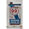 Image 2 : Purity 99 Outboard Motor Oil Tin (8-1/4"H x 4-1/2"W x 2-1/4"D)