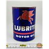 Image 2 : Oil Can : LUBRITE Motor Oil (Cardboard) (5-1/2"H x 4"Dia)