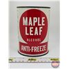 Image 2 : Oil Can : MAPLE LEAF Anti-Freeze (Imperial Quart Can) (5-3/4"H x 4"Dia)