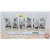 Image 1 : B-A Drinking Glasses (Set of 6) (Evolution of B-A 1910 - 1960) (Each Measures: 6-1/4"H)