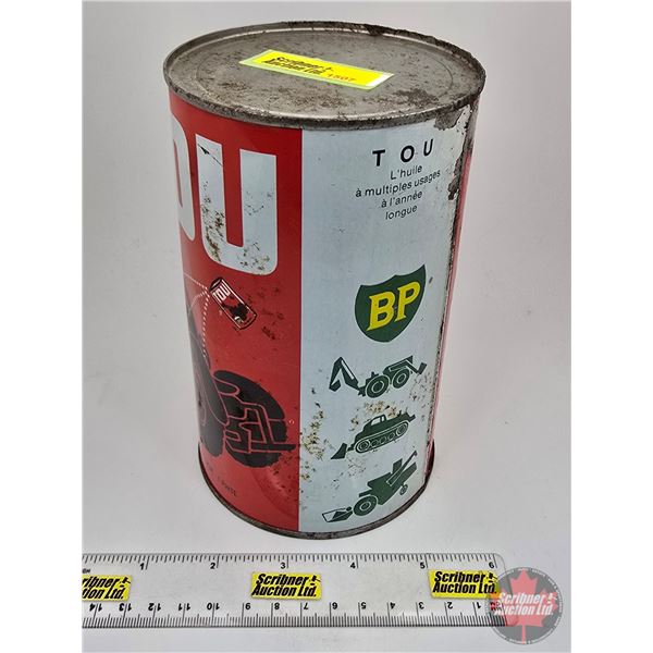 Oil Can : BP TOU (6-1/2 H x 4 Dia)