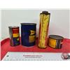 Image 2 : MOPAR CHRYCO Collector Tin Combo (4) Brake Fluid Tin; Lubricant; Fuel Detergent (NOTE: 2 Smaller Can
