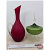 Image 3 : Frosted Glass Pitcher & Candy Dish (Tallest Measures: 13-1/2"H)