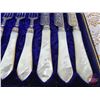 Image 3 : Antique Sterling Silver Fork & Knife Fruit Set (6 Sets) : Hallmarked 1893-92 Birmingham H&T Hillier