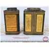 Image 3 : TEA TINS (2) : Chase & Sanborn's : 8oz & 1/4lb