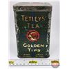 Image 2 : TEA TIN : Tetley's Tea Golden Tips  (6"H x 4"W x 4"D) (SEE PICS!)