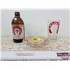 Image 2 : Calgary Beer Collector Trio : Paper Label Beer Bottle, Ashtray & Glass