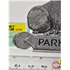 Image 2 : Commemorative Car Badge : Saskatchewan Provincial Park - 1934 (Beaver) (2-3/4"H x 4-1/4"W)