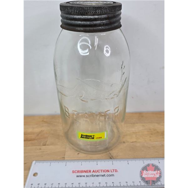 Beaver Quart Jar  (9-1/4"H)