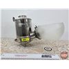 Image 1 : Wall Mount Nickle Plated Kerosene Lamp w/Frosted Glass Globe : The Angle Lamp Co
