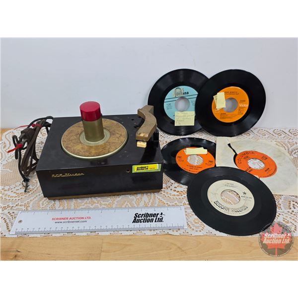 RCA Victor Electric Record Player w/Records (3)