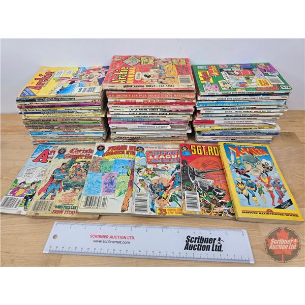 Large Comic Collection including DC Comics, Archie, X-Men, etc (SEE PICS!)