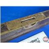 Image 3 : Stanley Wood & Brass Level (3"H x 26"L x 1-1/4"D)