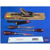 Image 1 : Vintage Tool Combo including Planer, Bearing Scrapers & T-Square