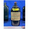 Image 2 : Green Glass Bottles (6) (Embossed & Paper Label)