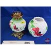 Image 2 : Gone with the Wind Style Coal Oil Lamp (Hand painted)