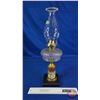 Image 2 : Pedestal Base Coal Oil Lamp w/Clear Glass Font & White Star Burner