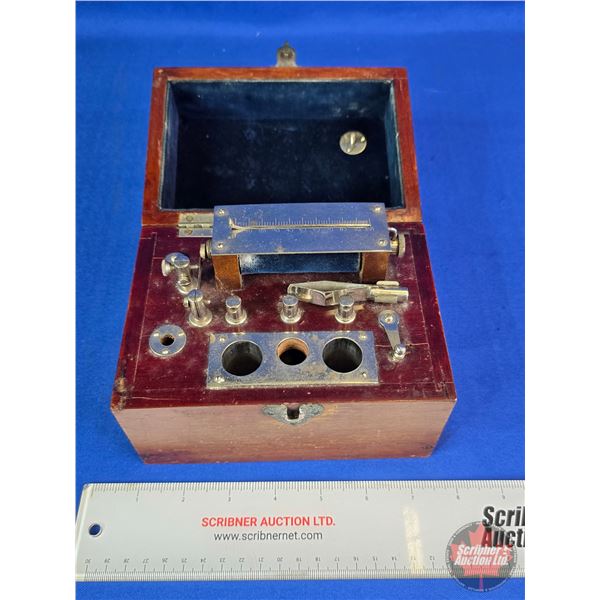 Vintage Mahogany Cased Electric Shock Machine