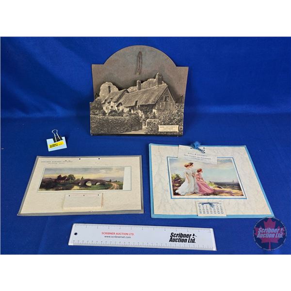 Advertising Calendars (2) : 1911 & 1912 c/w Calendar Topper