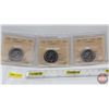 Image 1 : Canada Fifty Cent (3): ~ 2008 (ICCS Cert: MS65) ~ 2009 (ICCS Cert: MS65) ~ 2010 (ICCS Cert : MS65)  